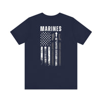 Load image into Gallery viewer, Marines Veteran Flag T-Shirt – United States Military Tribute Tee
