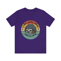 Load image into Gallery viewer, Sloth Humor Tee - &quot;Can&#39;t Adult Today&quot;
