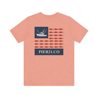 Load image into Gallery viewer, Stars, Stripes &amp; Tuna Bites Fishing Inspired Graphic Tee, Unisex Fishing Shirt
