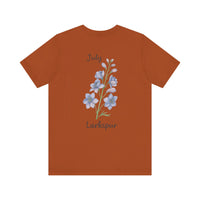 Load image into Gallery viewer, July Larkspur Birth Month Tee

