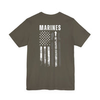Load image into Gallery viewer, Marines Veteran Flag T-Shirt – United States Military Tribute Tee
