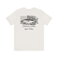 Load image into Gallery viewer, Tuna Flag Coastal Vibes &amp; Tides Unisex Tee
