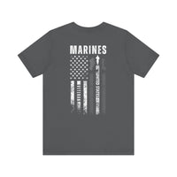 Load image into Gallery viewer, Marines Veteran Flag T-Shirt – United States Military Tribute Tee
