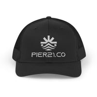 Load image into Gallery viewer, Trucker Cap — PIER &amp; CO Embroidered Logo Snapback