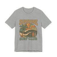 Load image into Gallery viewer, Retro Sunshine Surf Club Tee for Beach Lovers | Unisex Graphic T-Shirt, Summer Style
