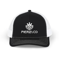 Load image into Gallery viewer, Trucker Cap — Embroidered Pier21.co Coastal Vibes Snapback