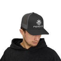 Load image into Gallery viewer, Trucker Cap — PIER &amp; CO Embroidered Logo Snapback