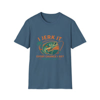 Load image into Gallery viewer, I Jerk It Every Chance I Get, Fishing Humor T-Shirt, Fishing Enthusiast
