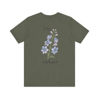 Load image into Gallery viewer, July Larkspur Birth Month Tee
