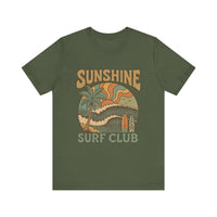 Load image into Gallery viewer, Retro Sunshine Surf Club Tee for Beach Lovers | Unisex Graphic T-Shirt, Summer Style
