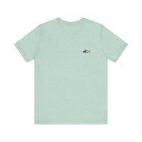 Load image into Gallery viewer, Stars, Stripes &amp; Tuna Bites Fishing Inspired Graphic Tee, Unisex Fishing Shirt
