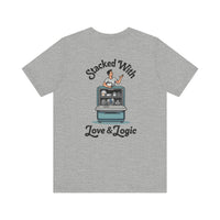 Load image into Gallery viewer, &quot;Stacked with Love (and Logic)&quot; Humor Comfortable Unisex Short Sleeve Tee,
