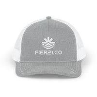 Load image into Gallery viewer, Trucker Cap — Embroidered Pier21.co Coastal Vibes Snapback