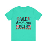 Load image into Gallery viewer, All American Mom Tee, Patriotic T-Shirt, Independence Day Shirt, Gift for Moms, Family Reunion Top
