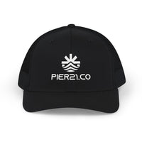 Load image into Gallery viewer, Trucker Cap — Embroidered Pier21.co Coastal Vibes Snapback