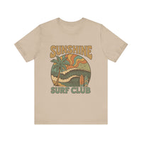 Load image into Gallery viewer, Retro Sunshine Surf Club Tee for Beach Lovers | Unisex Graphic T-Shirt, Summer Style
