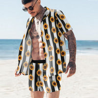 Load image into Gallery viewer, Men&#39;s Beach Print Casual Loose Lapel Men
