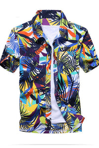 Load image into Gallery viewer, Summer Short-Sleeved Beach Shirt Men
