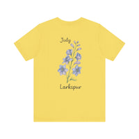 Load image into Gallery viewer, July Larkspur Birth Month Tee
