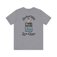 Load image into Gallery viewer, &quot;Stacked with Love (and Logic)&quot; Humor Comfortable Unisex Short Sleeve Tee,
