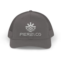 Load image into Gallery viewer, Trucker Cap — PIER &amp; CO Embroidered Logo Snapback