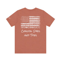 Load image into Gallery viewer, Stars, Stripes, Coastal Vibes &amp; Tides, Graphic Tee, Comfortable T-Shirt
