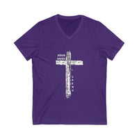 Load image into Gallery viewer, Jesus Saves, I Spend – Women&#39;s Christian V-Neck Tee
