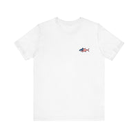 Load image into Gallery viewer, Patriotic Fish T-Shirt | USA Flag Design Tee for Summer
