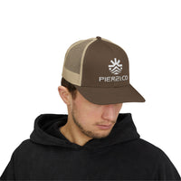 Load image into Gallery viewer, Trucker Cap — PIER &amp; CO Embroidered Logo Snapback