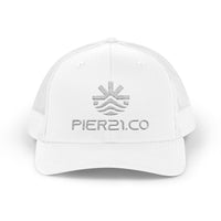 Load image into Gallery viewer, Trucker Cap — PIER &amp; CO Embroidered Logo Snapback