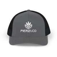 Load image into Gallery viewer, Trucker Cap — Embroidered Pier21.co Coastal Vibes Snapback