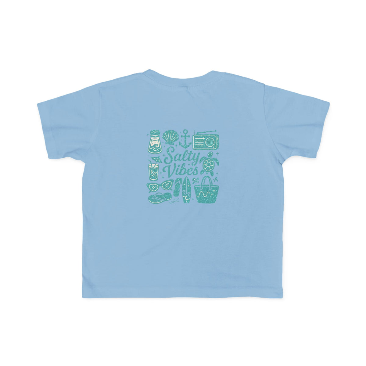 Salty Vibes Toddler Summer Tee with Salty Vibes Design, Beachwear, Kid's Fashion, Vacation Outfit, Playful Gift
