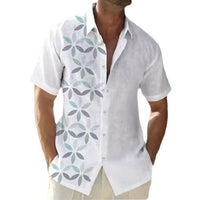 Load image into Gallery viewer, Beach Striped Shirt Short Sleeve Men
