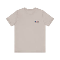 Load image into Gallery viewer, Patriotic Fish T-Shirt | USA Flag Design Tee for Summer

