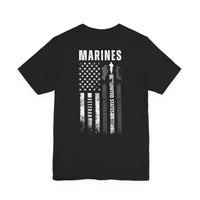 Load image into Gallery viewer, Marines Veteran Flag T-Shirt – United States Military Tribute Tee
