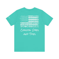 Load image into Gallery viewer, Stars, Stripes, Coastal Vibes &amp; Tides, Graphic Tee, Comfortable T-Shirt
