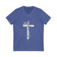 Load image into Gallery viewer, Jesus Saves, I Spend – Women&#39;s Christian V-Neck Tee
