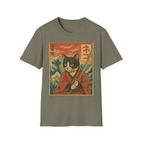 Load image into Gallery viewer, Japanese Vintage Cat with Samurai Tee
