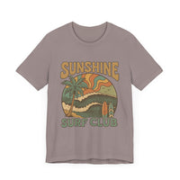 Load image into Gallery viewer, Retro Sunshine Surf Club Tee for Beach Lovers | Unisex Graphic T-Shirt, Summer Style
