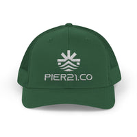 Load image into Gallery viewer, Trucker Cap — PIER &amp; CO Embroidered Logo Snapback