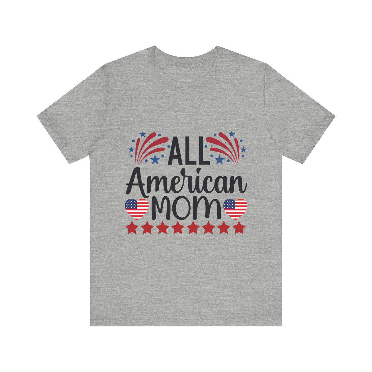 All American Mom Tee, Patriotic T-Shirt, Independence Day Shirt, Gift for Moms, Family Reunion Top
