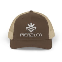 Load image into Gallery viewer, Trucker Cap — PIER &amp; CO Embroidered Logo Snapback