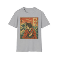 Load image into Gallery viewer, Japanese Vintage Cat with Samurai Tee
