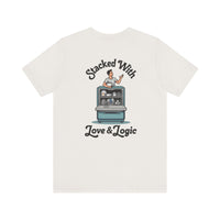 Load image into Gallery viewer, &quot;Stacked with Love (and Logic)&quot; Humor Comfortable Unisex Short Sleeve Tee,
