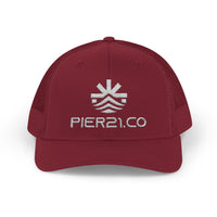 Load image into Gallery viewer, Trucker Cap — PIER &amp; CO Embroidered Logo Snapback