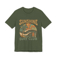 Load image into Gallery viewer, Retro Sunshine Surf Club Tee for Beach Lovers | Unisex Graphic T-Shirt, Summer Style
