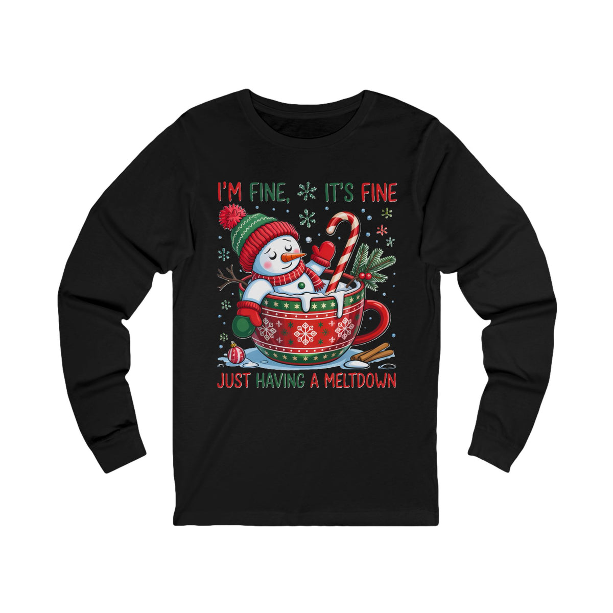 I'm Fine, It's Fine Just Having a Meltdown Christmas Tee