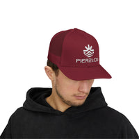 Load image into Gallery viewer, Trucker Cap — PIER &amp; CO Embroidered Logo Snapback