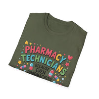 Load image into Gallery viewer, Pharmacy Technicians Because Even Pharmacists Need Heroes Tee
