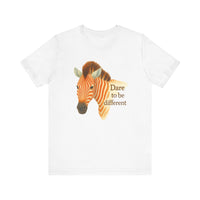 Load image into Gallery viewer, Dare to Be Different Zebra Tee
